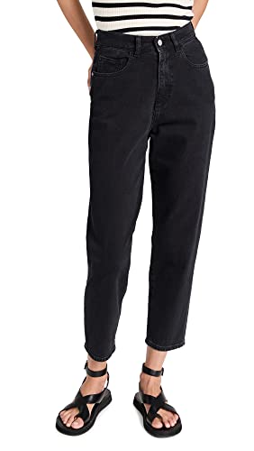 DL1961 Women's Sydney Girlfriend Tapered Jeans, Nightshade (Vintage), Black, 27