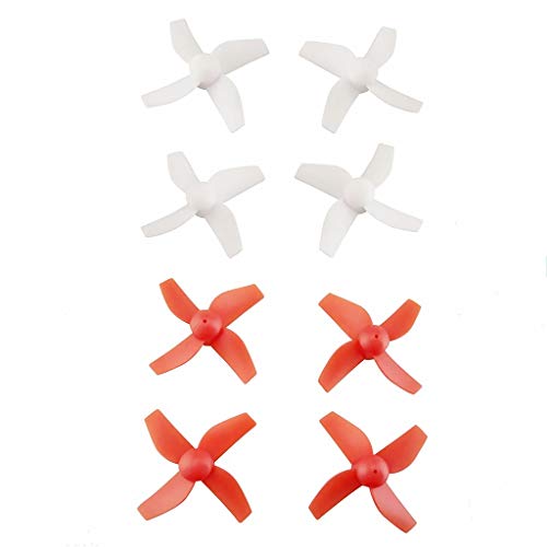 Fytoo 8PCS Propeller for SANROCK GD65A ATOYX AT-66 HS210 H36 E010 GoolRC T36 NIHUI NH010 Quadcopter Remote Control Drone Propeller White + red