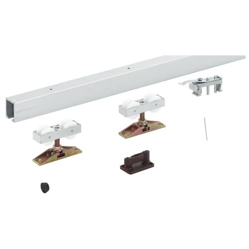 HAWA Junior 80/Z 940.80.001 Sliding Door Hardware Kit, with 6' 6 3/4' (2 m) Upper Track, Pre Drilled, Aluminum