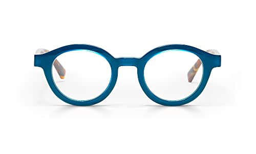eyebobs TV Party Unisex Premium Readers, Teal Front with Tortoise Temples, 2.25 Magnification