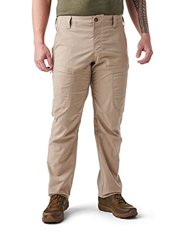 5.11 Tactical Men's Ridge Pant, Flex-Tac Stretch Fabric, Comfort Waist, Style 74520, Khaki, 42W x 30L
