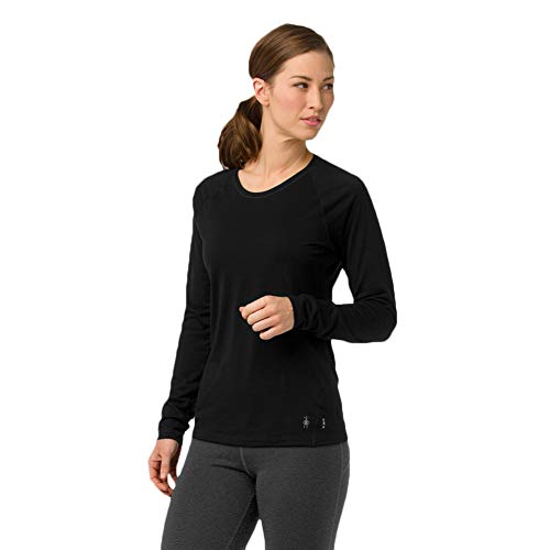 SmartWool Merino 150 Wool Top - Women’s Baselayer Long Sleeve Performance Shirt Black Black M Womens