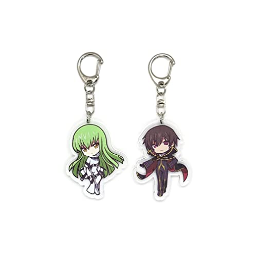 EBTY DREAMS Inc. - Set of 2 Code Geass Acrylic Keychain Lelouch Lamperouge, C.C v1