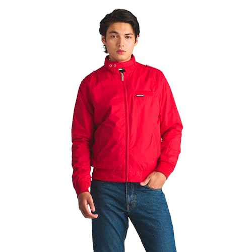 Members Only Men's Classic Iconic Racer, Slim Fit Jacket (Red, Large)