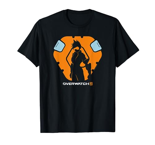 Overwatch 2 Tracer Silhouette Center Icon Logo T-Shirt