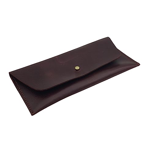 Genuine Brown Leather Cash Envelope Wallet: Minimalist Budget Holder, Retro Clutch for Men & Women, Reusable Money Pouch, Envelope System Organizer, Stylish Cash & Card Wallet with Leather Pouch