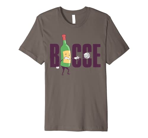 Bocce Wine Bottle Bocce Ball with Jack Bocci Game Bocce Premium T-Shirt