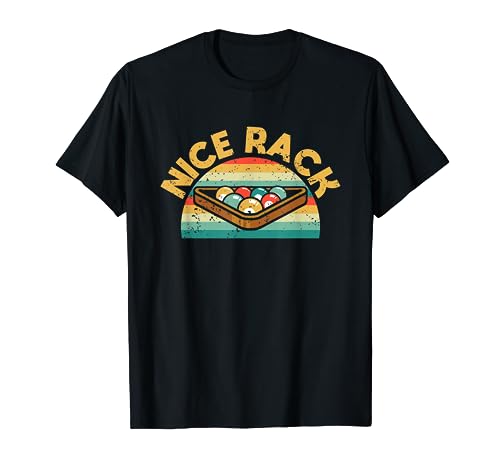 Nice Rack Funny Billiards Player Vintage Pool Balls Billiard T-Shirt
