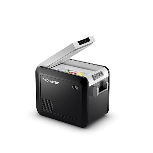 DOMETIC CFX3 25-Liter Portable Refrigerator and Freezer, Powered by AC/DC or Solar