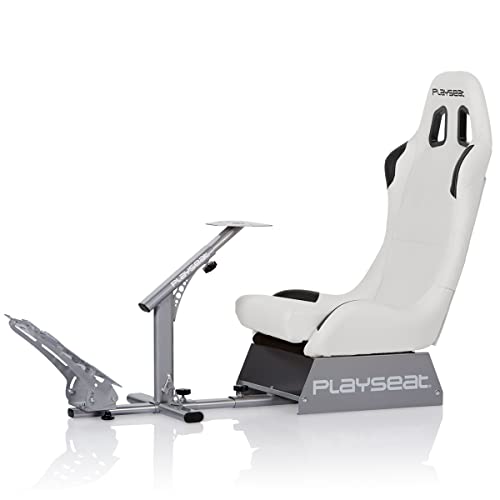 Playseat Evolution Sim Racing Cockpit | Comfortable Racing Simulator Cockpit | Compatible with All Steering Wheels & Pedals on The Market | Supports PC & Console | White