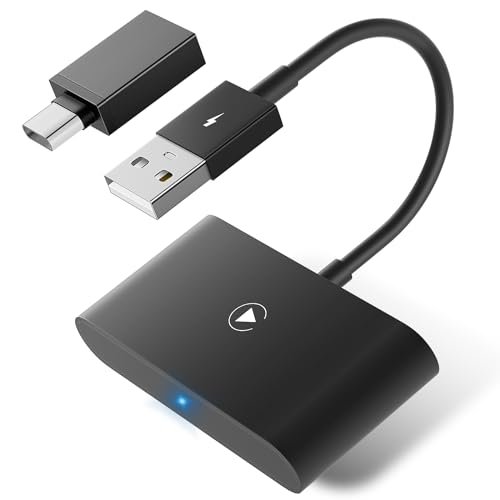 Auerds Wireless Carplay Adapter for Phone Bluetooth Car Adapter Convert Wired to Wireless Carplay Dongle for Wireless Control Adapter Fit for Cars from 2015 Plug & Play Black