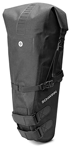 Schwinn Explorer Bike Bag, 14 Liter Cycling Seat Pouch, Tool Free Attachment, Waterproof, Bicycle Storage Accessories