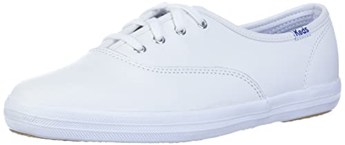 Keds Keds Champion Leather Lace Up, Sneaker Womens, White Leather, 8.5 Medium