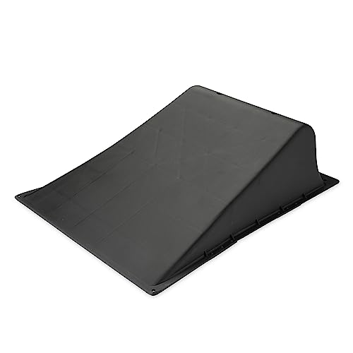 Hearthsong Garage Multi-Use Ramp, 22 ½”L x 16”W x 6”H Black Ramp, Durable PE Plastic, Rubber Skid Grips, Smooth Curved Ramp for Use with Remote Control Vehicles