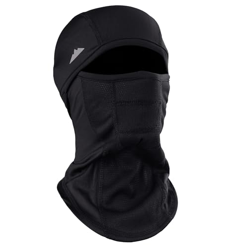 Tough Headwear Balaclava Ski Mask - Winter Face Mask for Men & Women - Cold Weather Gear for Skiing, Snowboarding & Motorcycle Riding (Black)