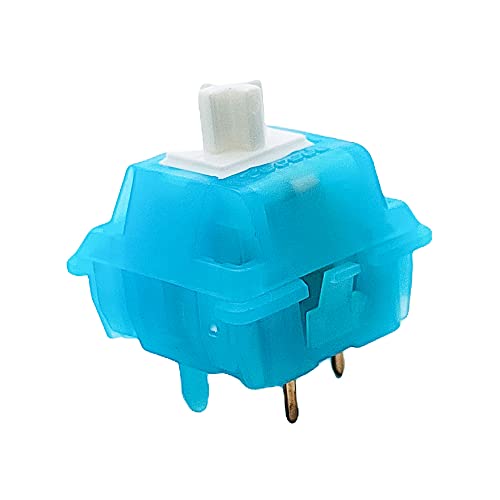 Tecsee Blue Sky Switches for Mechanical Gaming Keyboards POM Linear stem | Standard 63.5g Spring | Plate Mounted | SMD 5 Pin RGB Switches for Backlit Keyboard (Linear/35PCS)