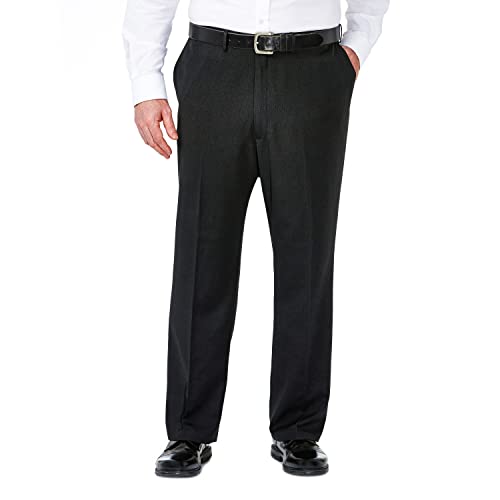Haggar Men's Classic Fit Soild Stretch Suit Separate Pant (Regular and Big and Tall), Charcoal-BT, 44W x 30L