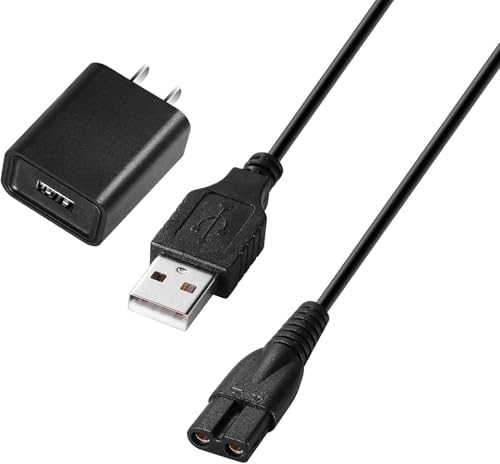 5V Power Cord Replacement Dog Clippers Charger for HOLDOG Professional Heavy Duty Dog Grooming Clipper 3-Speed Low Noise High Power Rechargeable Cordless Pet Grooming Tools