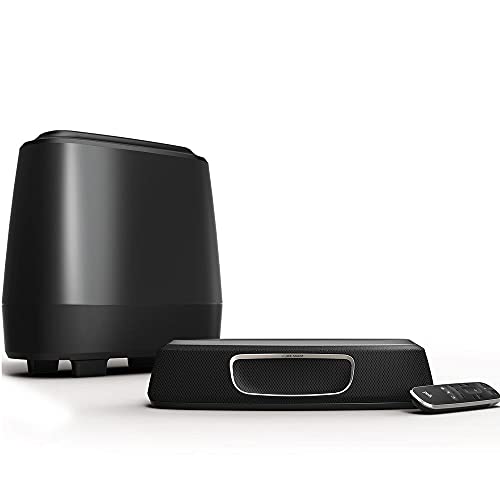 Polk Audio MagniFi Mini Home Theater Surround Sound Bar | Works with 4K and HD TVs | Compact System with Big Sound | Wireless Subwoofer Included,Black