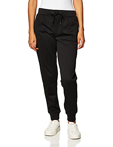 Hanes womens Sport Performance Fleece Jogger With Pockets Pants, Black Solid/Black Heather, Large US