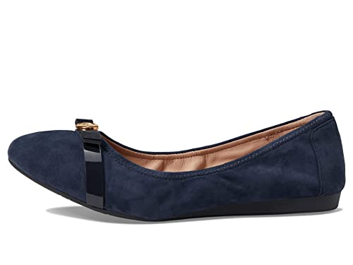 Cole Haan Tova Bow Ballet Navy Blazer Suede 8 B (M)