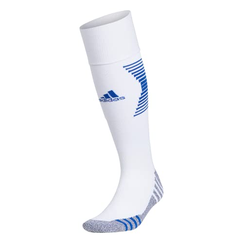 adidas Speed 3 Soccer Socks (1 Pair), White/Team Royal Blue, Small