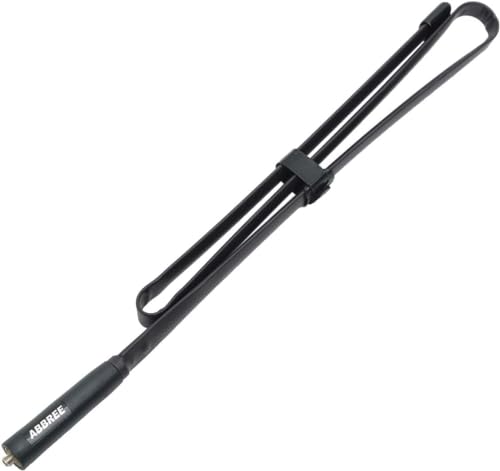 ABBREE Ham Radio Antenna Long Range SMA-Female Dual Band 144/430Mhz Foldable CS Tactical Antenna for Baofeng UV-5R BF-F8HP 5RM UV-21R K5PLUS AR-152 GM-15 Pro GM-5RH UV-5G Plus Two Way Radio