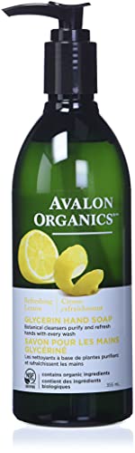 Avalon Organics Glycerin Hand Soap, Lemon, 12 Ounce (Pack of 3)