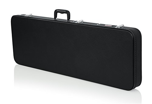 Gator Cases Hard-Shell Wood Case for Standard Electric Guitars; Fits Fender Stratocaster/Telecaster, & More (GWE-ELECTRIC), Black