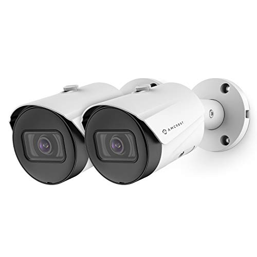 Amcrest 2-Pack UltraHD 5MP Outdoor POE Camera 2592 x 1944p Bullet IP Security Camera, Outdoor IP67 Waterproof, 103° FOV, 2.8mm Lens, 98.4ft Night Vision, 5-Megapixel, IP5M-B1186EW-28MM (White)
