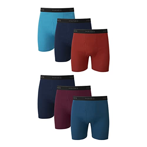 Hanes Men Hanes Boxer Briefs, Cool Dri Moisture-Wicking Underwear, Cotton No-Ride-up for Men, Multi-Packs Available