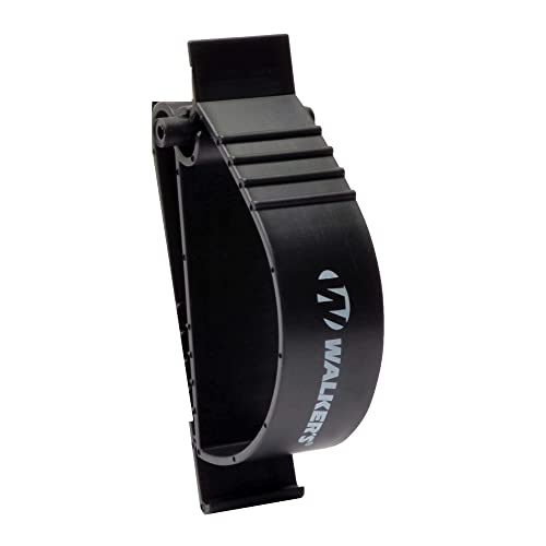 Walker's Game Ear Belt Clip Holder for Ear Muffs, Glasses, Rope, Ect, Black, One Size (GWP-BELTLOOP)