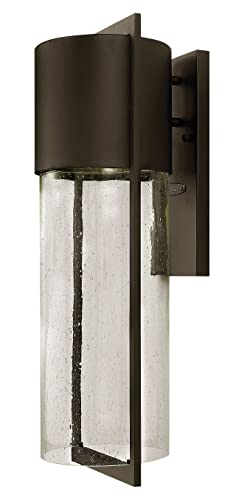 Hinkley Shelter Collection Transitional One Light Large Outdoor Wall Mount, Buckeye Bronze (1325KZ)