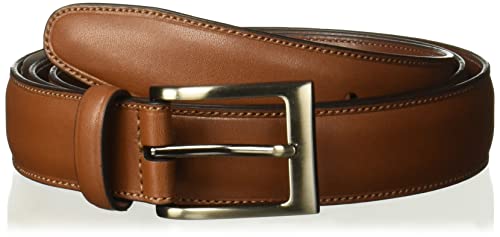 Perry Ellis Men's Timothy Leather Men'S Belt (Sizes 30-54 Inches Big & Tall), Brown, 48