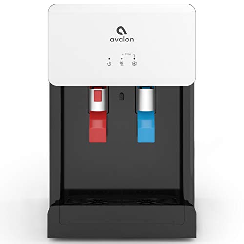 Avalon B8BLK Countertop Bottleless Water Cooler Dispenser - 2 Stage Water Filters and Installation Kit included, NSF Certified, UL Listed, White