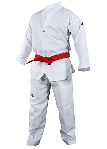 adidas Adi Start II White V-Neck Student Taekwondo Dobok Uniform - 220