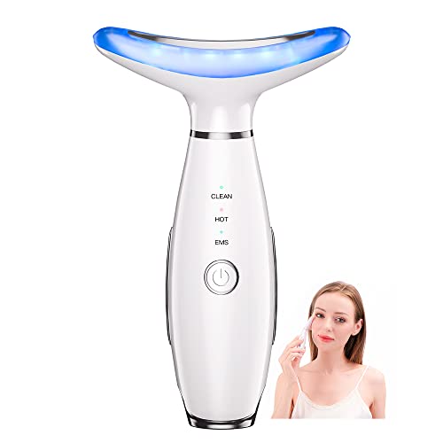 Anti Wrinkles Face Massager for Facial and Neck, Face Sculpting Tool Vibration Massager Device with 3 Color Modes for Skin Care,Firm,Smooth and Tightens Sagging Skin