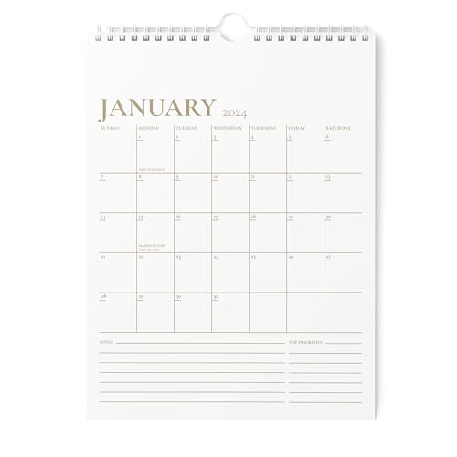 Calendar 2024 - Vertical 8.5x11 2024 Wall Calendar Runs Until June 2025 - Easy Planning with the 2024 Calendar - Aesthetic Wall Calendar 2024-2025 Monthly - Karto - Golden