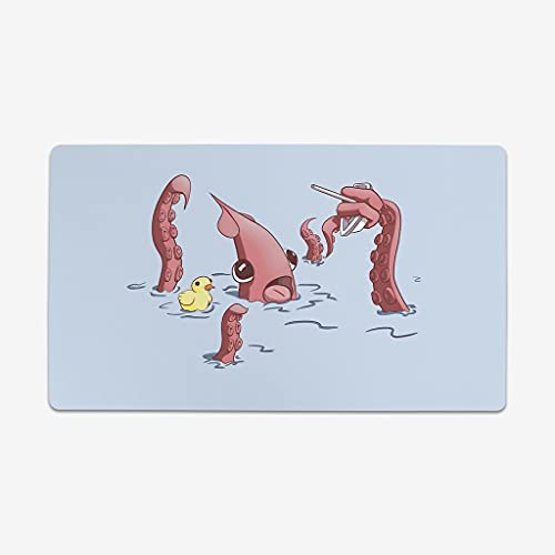 Bath Time Kraken 21x14 Inch Thin Desk Pad by Inked Gaming / Non-Slip, Rubber, Professional Mouse mat with Smooth Surface. PC Gaming Your Game. Your Style.(13+)