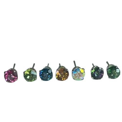 Mystic Topaz 5mm Sterling Silver Stud Earrings (neptune garden)