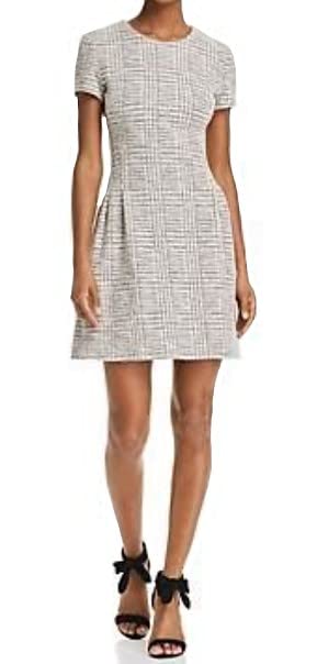 Theory Women's Tweed Shift Dress, Ivory Multi