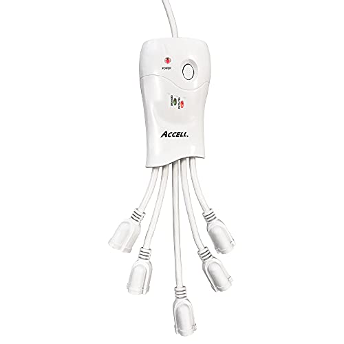 Accell Power Flexible Surge Protector and Power Conditioner - 600Joules, 6ft / 1.8m, White (D080B-009F)