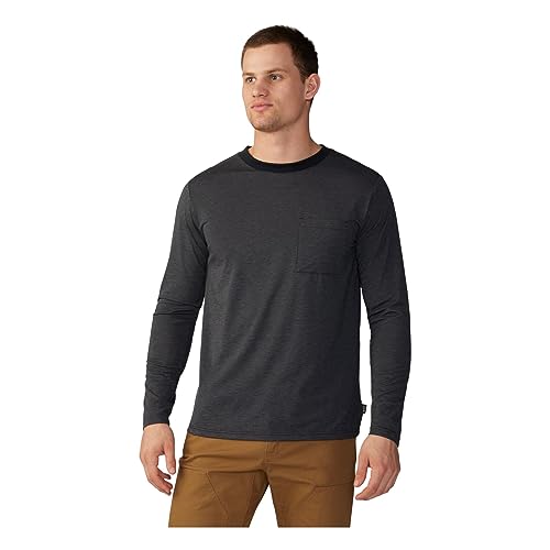Mountain Hardwear Men's Low Exposure Long Sleeve, Black, Large