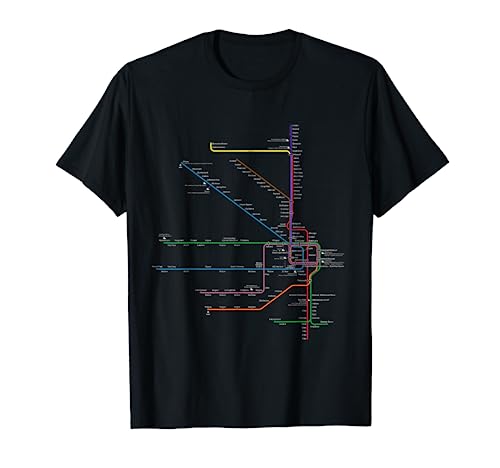 Chicago T-shirt l Map CTA Elevated L Train Metro Transit Tee