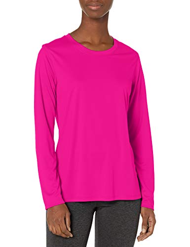 Hanes womens Sport Cool Dri Performance Long Sleeve T-shirt Shirt, Fresh Berry, X-Large US