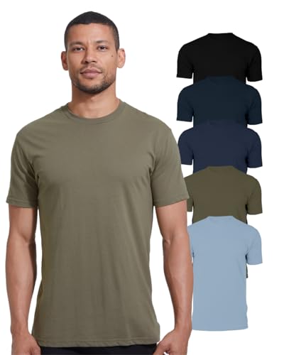 True Classic Tees | 5-Shirt Pack | Premium Fitted Men's T-Shirts | Crew Neck | Classic 5-Pack