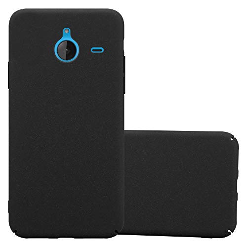 Cadorabo Case Compatible with Nokia Lumia 640 XL in Frosty Black - Shockproof and Scratch Resistent Plastic Hard Cover - Ultra Slim Protective Shell Bumper Back Skin