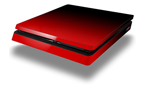 Vinyl Decal Skin Wrap Compatible with Sony Playstation 4 Slim Console Smooth Fades Red Black (PS4 NOT Included)