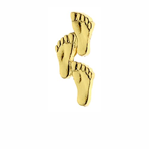 Footprints in the Sand Pins - Gold (Set of 2) Jesus Comfort Pins