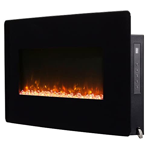 Dimplex Winslow 35' Wall-Mounted Electric Fireplace (Model: SWM3520), 4777 BTU, 120 Volt, 1400 Watt, Black